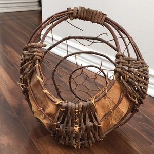 Rare Indian wooden Basket.